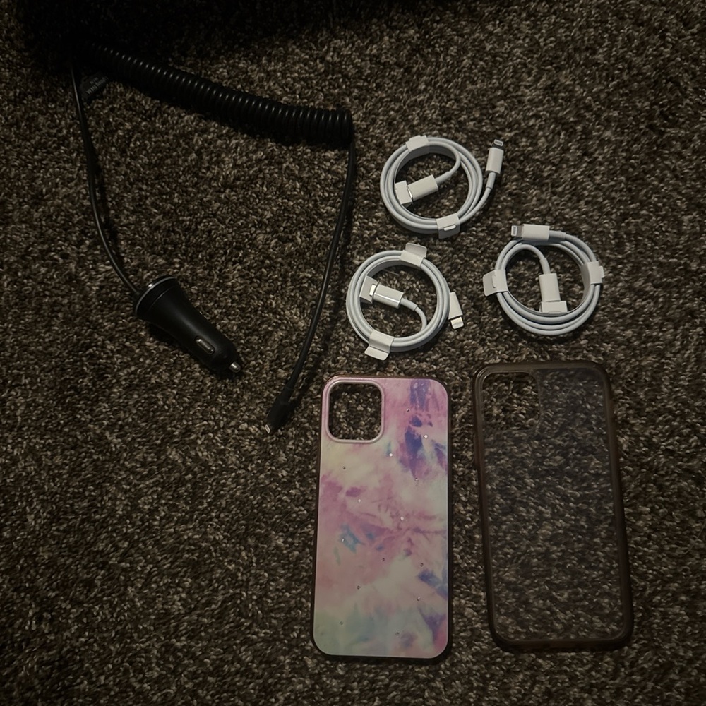 Apple Charger and Phone Case lot with Accessories
